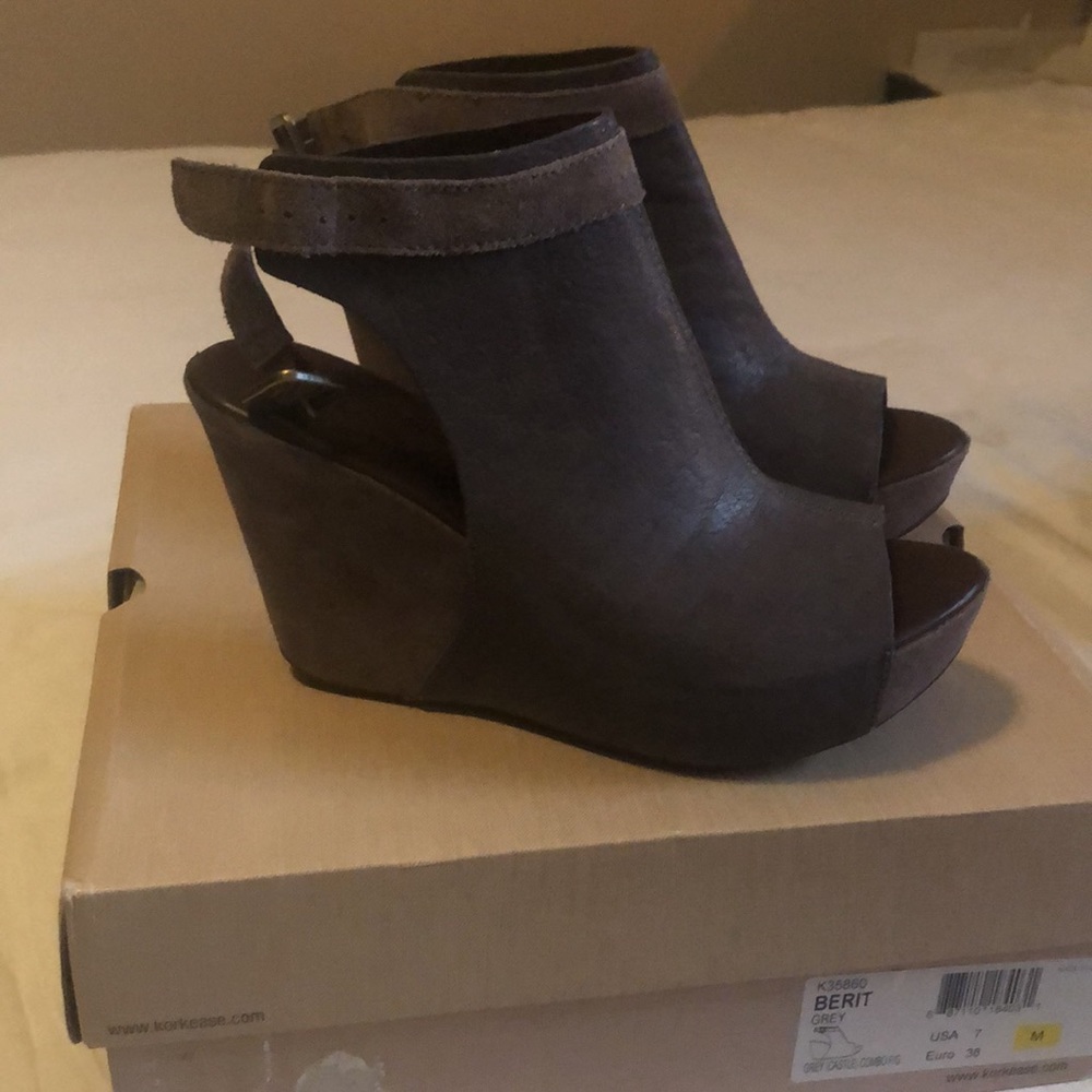 Kork Ease Berit Size 7 NWB GREY Castle Combo - Picture 2 of 4